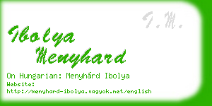 ibolya menyhard business card