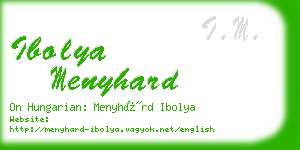 ibolya menyhard business card
